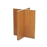 Round Conference Table X-Base for 42 Diameter Top, 29h, Medium Oak Finish (BSXX42BM)