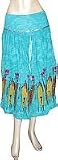 Designer Skirt - Women's Summer Casual Dress Cotton Block Prints Patterns (skt310)