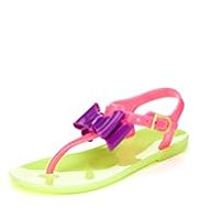 Toe Post Bow Jelly Sandals
