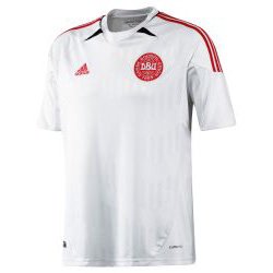 Adidas Dänemark Auswärts-Trikot Herren EM2012 Farbe: weiß/rot, Größe: M