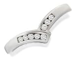 Image of 9ct White Gold and Diamond Wishbone Ring