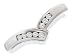 9ct White Gold and Diamond Wishbone Ring