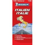 Italien: Nationalkarte. Ortsverzeichnis. Entfernungen und Fahrtzeiten. Verkehrsinformationen. Schiffsverbindungen Karte (Michelin Nationalkarte)
