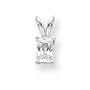 18in White-plated 7mm x 5mm Emerald Cut Wht CZ Necklc 18 In - JewelryWeb