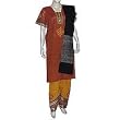 Salwar Suits Printed Embroidered Cotton Multicolored Womens Dress Size L (slk381b)