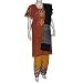 Salwar Suits Printed Embroidered Cotton Multicolored Womens Dress Size L (slk381b)
