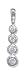 Rhodium Plated Pendant with Graduated Bezel CZs