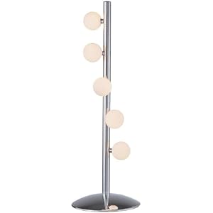5-Lite Torchiere Table Lamp with Frost Glass Orb Shade by Lite Source