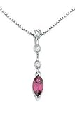 Image of 9ct Tourmaline & Diamond Pendant