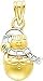 14K Two Tone Gold Snowman Pendant