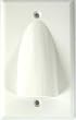 White Single Gang Bulk Cable Wall Plate