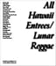 Books : All Hawaii Entrees: Lunar Reggae