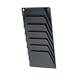 Best Racks | Rack Sizes | File Racks | Document Racks | Data Racks - Buddy Products 4810-4 Mirage recycled steel wall rack file, 7 open-ended pockets, black