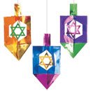 10" 3D Metallic Hanging Dreidel Decorations