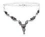 Sterling Silver Faceted Iolite Stone Shapes Necklace