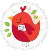 18" Happy Day Bird Red Magicolor by Anagram VS