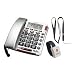 Audioline - Audioline BIGTEL 50 Alarm Plus - Telefon mit Schnur - Silber