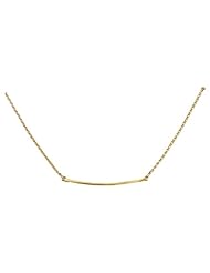 Dogeared Large Balance Square Bar 18" Gold Dipped Boxed Necklace