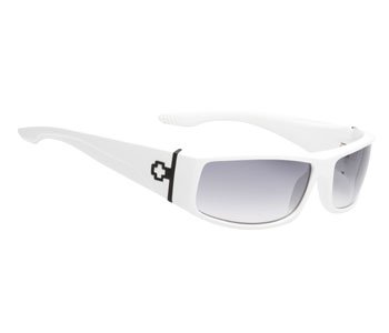 Buy Spy Cooper Sunglasses Shiny White Frame w Gray Lens by Spy Optic now!