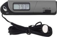 SLIMLINE INDOOR/OUTDOOR THERMOMETER & CLOCK