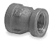 Industrial Grade 1XKR9 Reducing Coupling, 1/2 x 1/4 In NPT, Blk