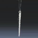 SET OF 12 GLASS CLEAR TWIST ICICLE ORNAMENTS