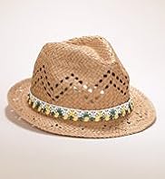 Indigo Collection Daisy Trim Trilby Hat