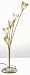Lite Source LS-3945BRZ Tulip Flower 5-Lite Table Lamp, Bronze with Light Amber Cloud Glass Shade