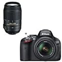 Nikon D5100 Digital SLR Camera with 18-55mm NIKKOR VR Lens, & Nikon 55 - 300mm f/4.5-5.6G ED AF-S DX VR II Zoom Lens, U.S.A. Warranty