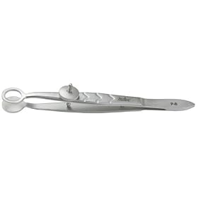 Click here to buy LAMBERT CHALAZION FORCEPS, 3 1 2 (8.9 CM), INSIDE RING DIAMETER 11 MM by Miltex.