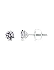 0.9 ct Solitaire Diamond Stud Earrings in Platinum