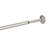 54 to 90 Satin NICKEL Window CURTAIN TENSION POLE rod by Umbra