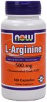 L-Arginine by NOW Foods - Mental Fitness (500 mg - 100 Capsules)