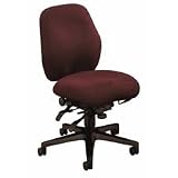 Mid-back Task Chair, 27-1/2x35x42, Claret, Sold as 1 each