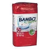 Bambo® Nature Chlorine-Free Eco-Friendly Baby Diapers (Size 4 Maxi - Fits 17.5 to 39 lbs) - 50/Bg 150/Cs