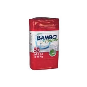 Bambo Nature® Eco-Friendly Baby Diapers - Size 4 - Maxi - Fits 17.5 to 39 lbs - 50/Bg