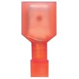 AMERICAN TERMINAL E-FMR250N-100 Economy Nylon Fully-Insulated Male Quick Disconnects (22/18-Gauge)