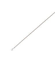 sterling silver and rose plated 10" 1.35mm polish diamond cut snake like two tone chain with pear shape clasp 10 inches long
