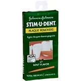 Search : Johnson & Johnson Stim-U-Dent Plaque Removers 25 each packs - 144 packs