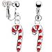 Candy Cane Clip Earrings