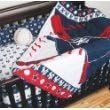 5pc Red White Blue Sports Baseball MLB New York Yankees Crib Set with Bumper