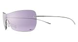 Nike Linear Shield F Sunglasses, EV0202-040, Chrome Titanium Frame Golf Tint Lenses by