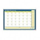 House of Doolittle 6661 House of Doolittle 30-Day Wall Planner, Laminated, 40 x 26, BE/White/YW/Silver