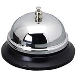 SPR01583 - Nickel Plated Call Bell,2-3/4 Bell,3-3/8 Base,Chrome/Black