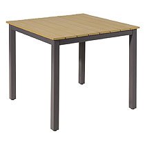 greemotion 427606 Tisch Genua, 90 x 90 Aluminium anthrazit Resinlattun