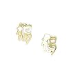 14k Yellow Gold Fortune Chinese Symbol Stud Earrings