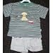 Baby : Letop Go Fish Stripe Shirt & Twill Shortall - Puppy - 24m