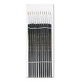Charles Leonard Camel Hair Paintbrushes, #1, Hair Length 3/8, Pack Of 12