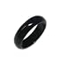 6mm Wide Genuine Black Onyx Gemstone Band Ring (Size 6,7,8,9)
