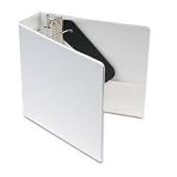 Economy D Ring Vinyl View Binder, 3 Capacity, White (UNV20748) Category: View Binders
